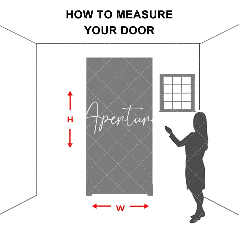 Aperturee Green Retro Door Red Bow Tie Christmas Door Cover